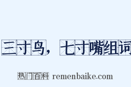 三寸鸟，七寸嘴组词是什么意思的图片